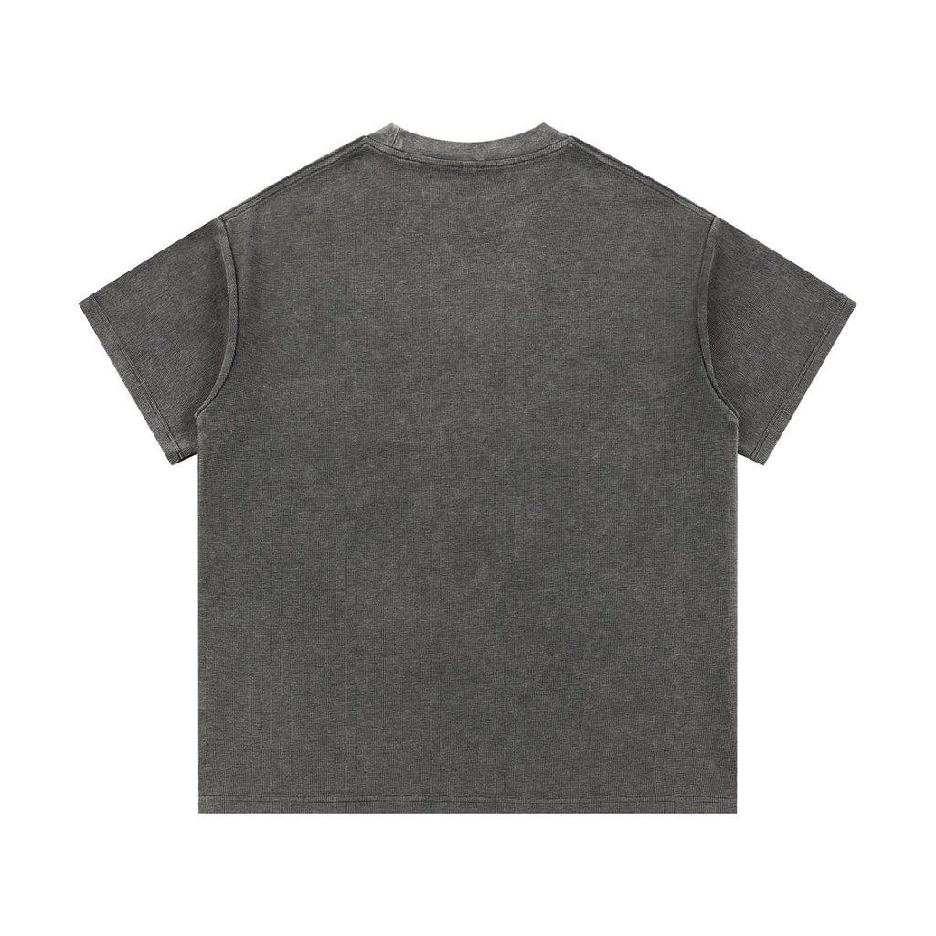 THE ALL Unisex Mineral Wash Waffle Knit T-Shirt