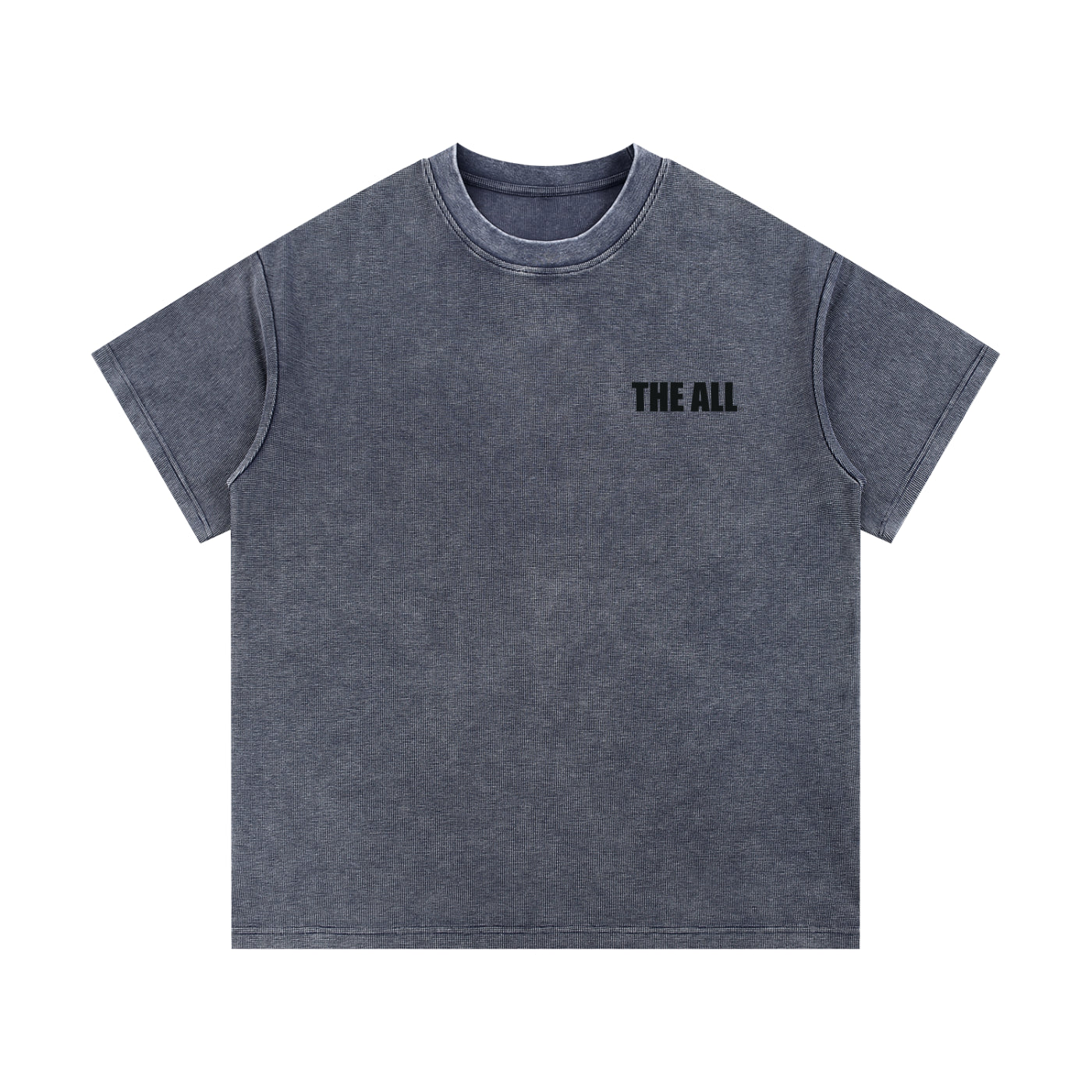 THE ALL Unisex Mineral Wash Waffle Knit T-Shirt