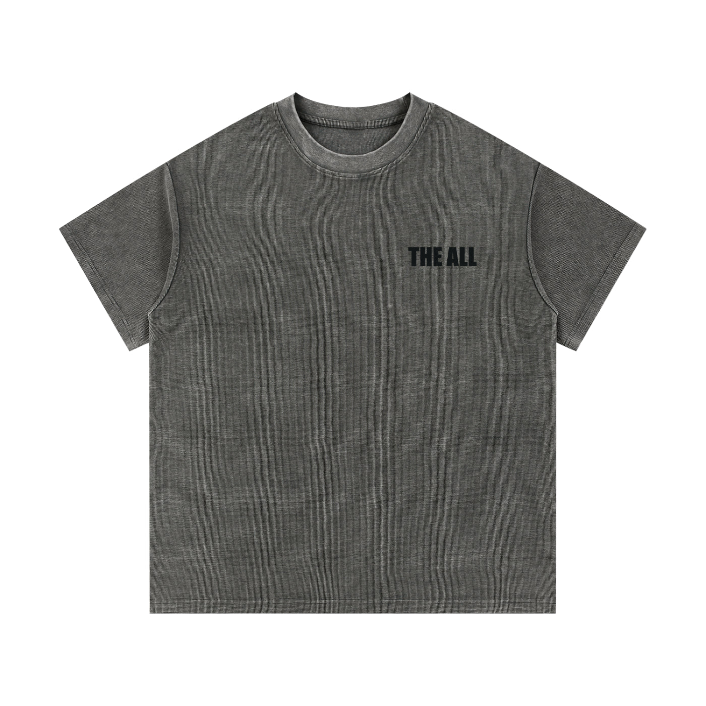 THE ALL Unisex Mineral Wash Waffle Knit T-Shirt