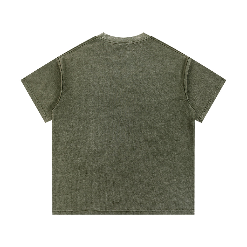 THE ALL Unisex Mineral Wash Waffle Knit T-Shirt