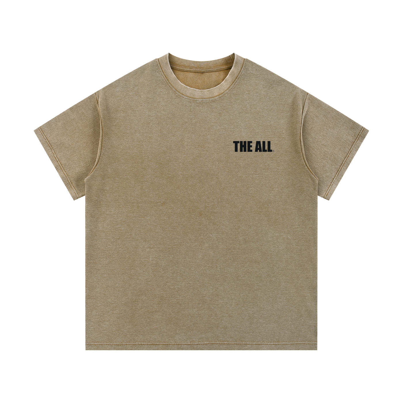 THE ALL Unisex Mineral Wash Waffle Knit T-Shirt
