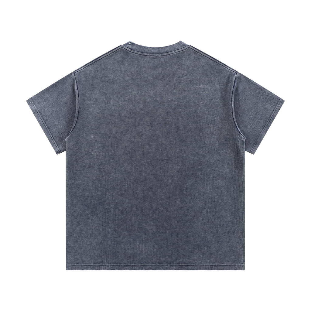 THE ALL Unisex Mineral Wash Waffle Knit T-Shirt