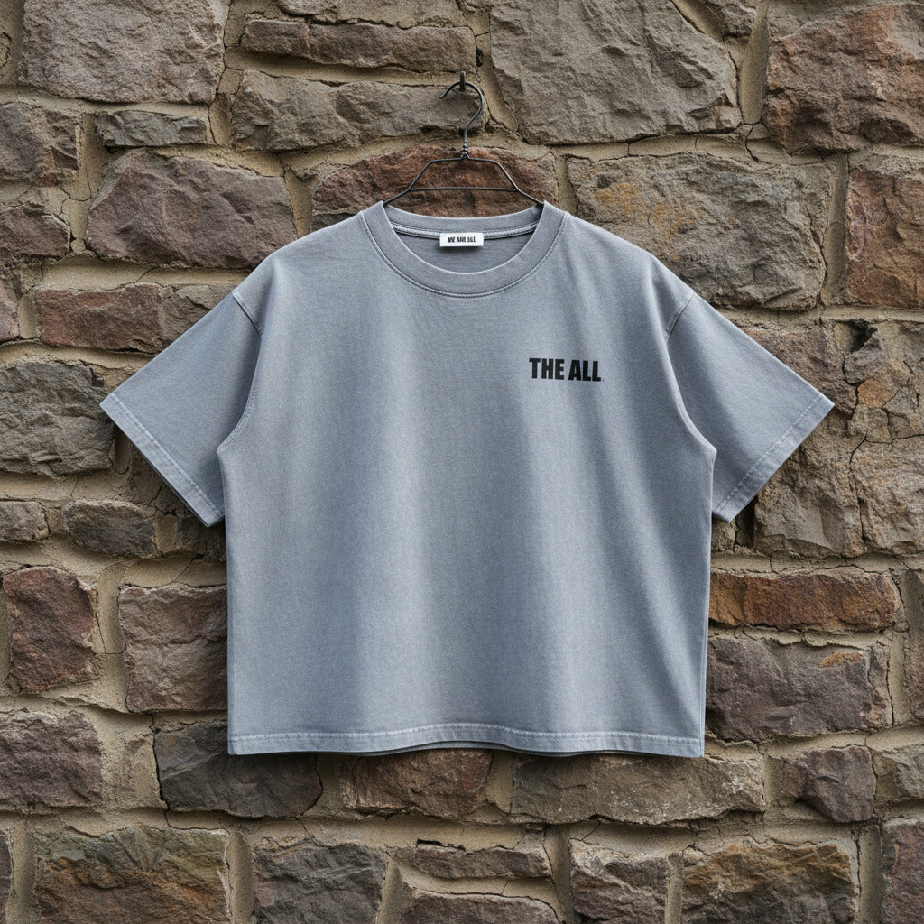 THE ALL Unisex  Mineral Wash Boxy Cotton T-Shirt